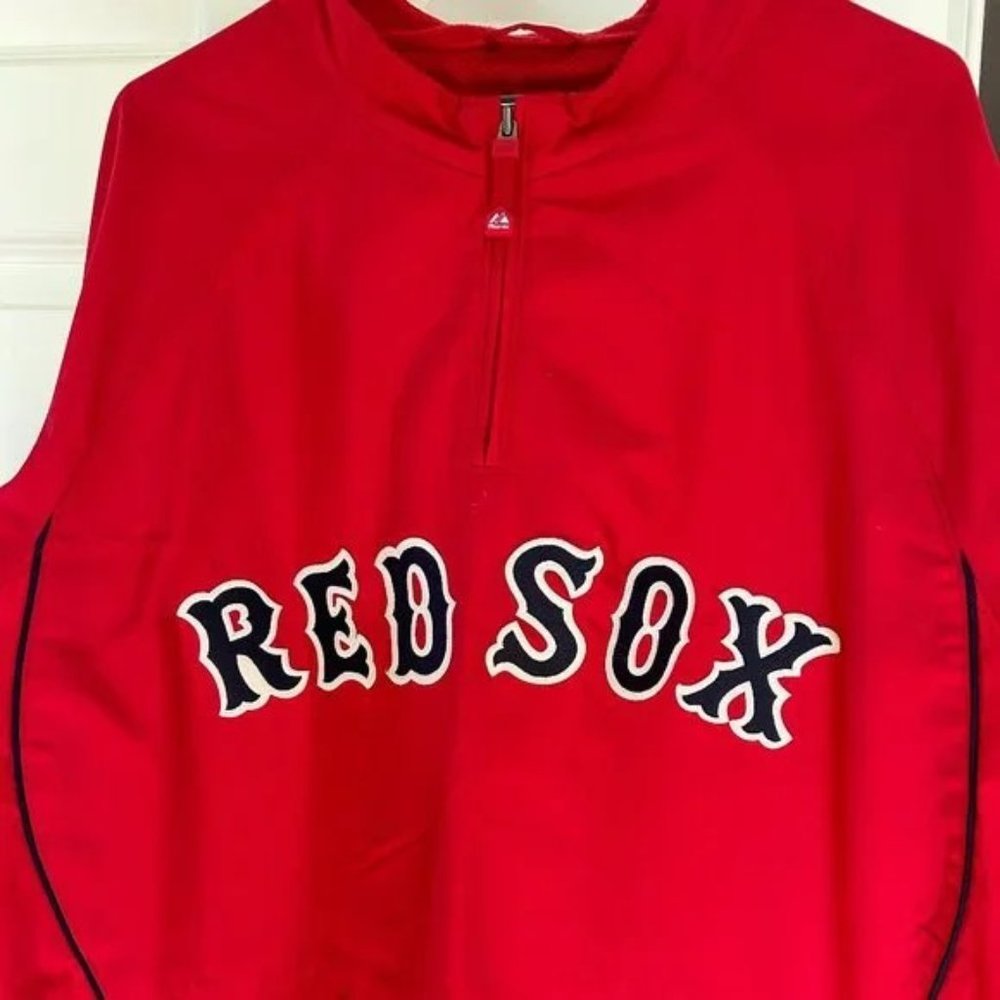 Majestic Boston Red Sox 1/4 zip Windbreaker size XL